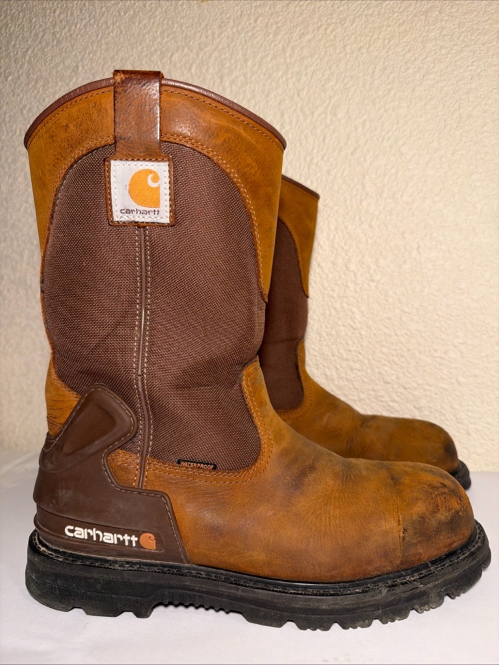 Carhartt Brown/Tan Waterproof Work Boots